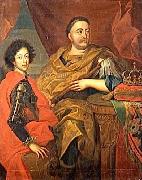Jan Tricius Portrait of John III Sobieski with his son Spain oil painting artist